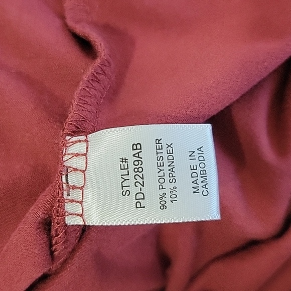 Brick/wine red dress with pockets - Picture 4 of 4